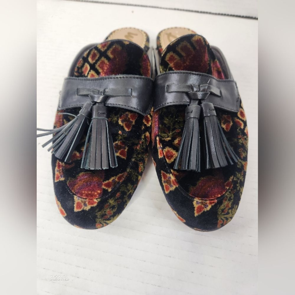 Sam Edelman Black Paris Patchwork Mule Loafers Womens 5.5 Pre-owned